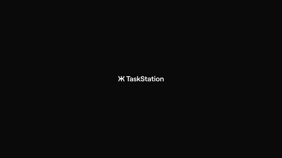 TaskStation Logo wallpaper, dark